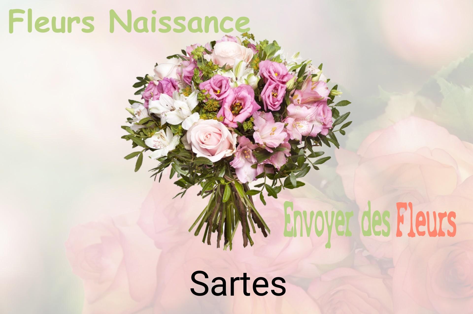 Bouquet de fleurs de naissance livré à Sartes